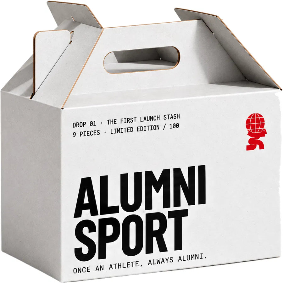 The numbered Alumni Sport kit box